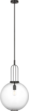 Meir 16" Pendant | Bronze | Clear Glass