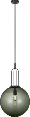Meir 16" Pendant | Bronze | Smoked Glass