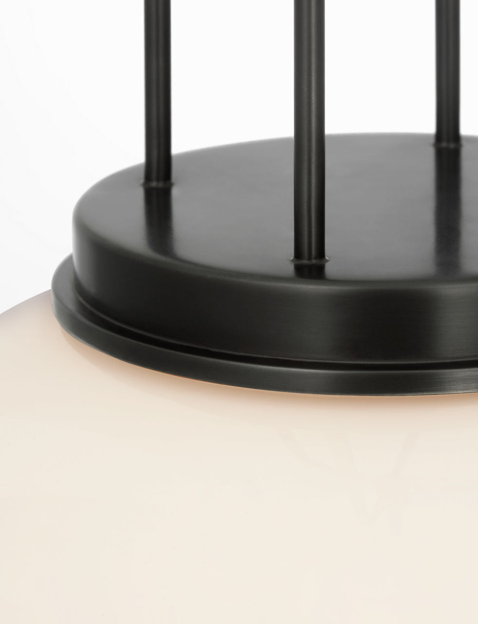 Meir 16" Pendant | Bronze | White Glass