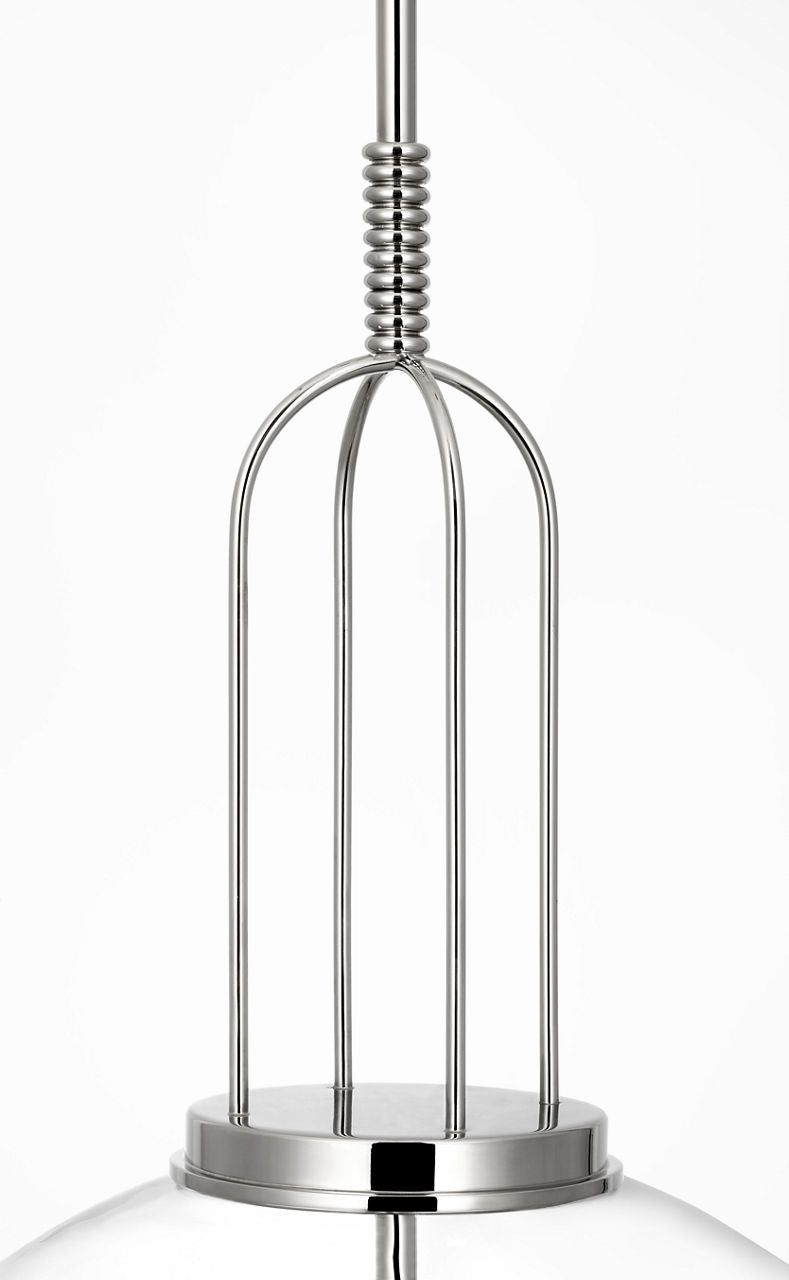 Meir 16" Pendant | Polished Nickel | Clear Glass