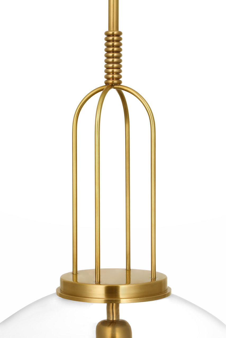 Meir 16" Pendant | Soft Brass | Clear Glass