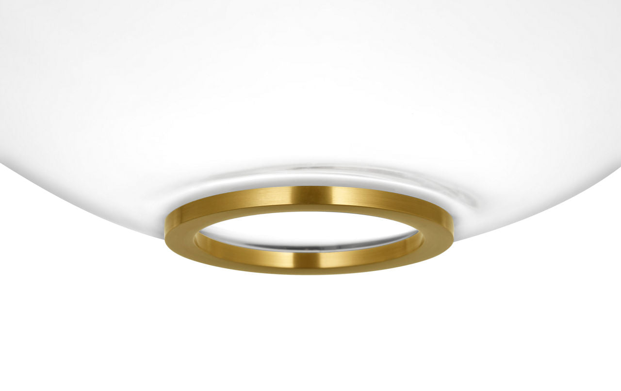 Meir 16" Pendant | Soft Brass | Clear Glass