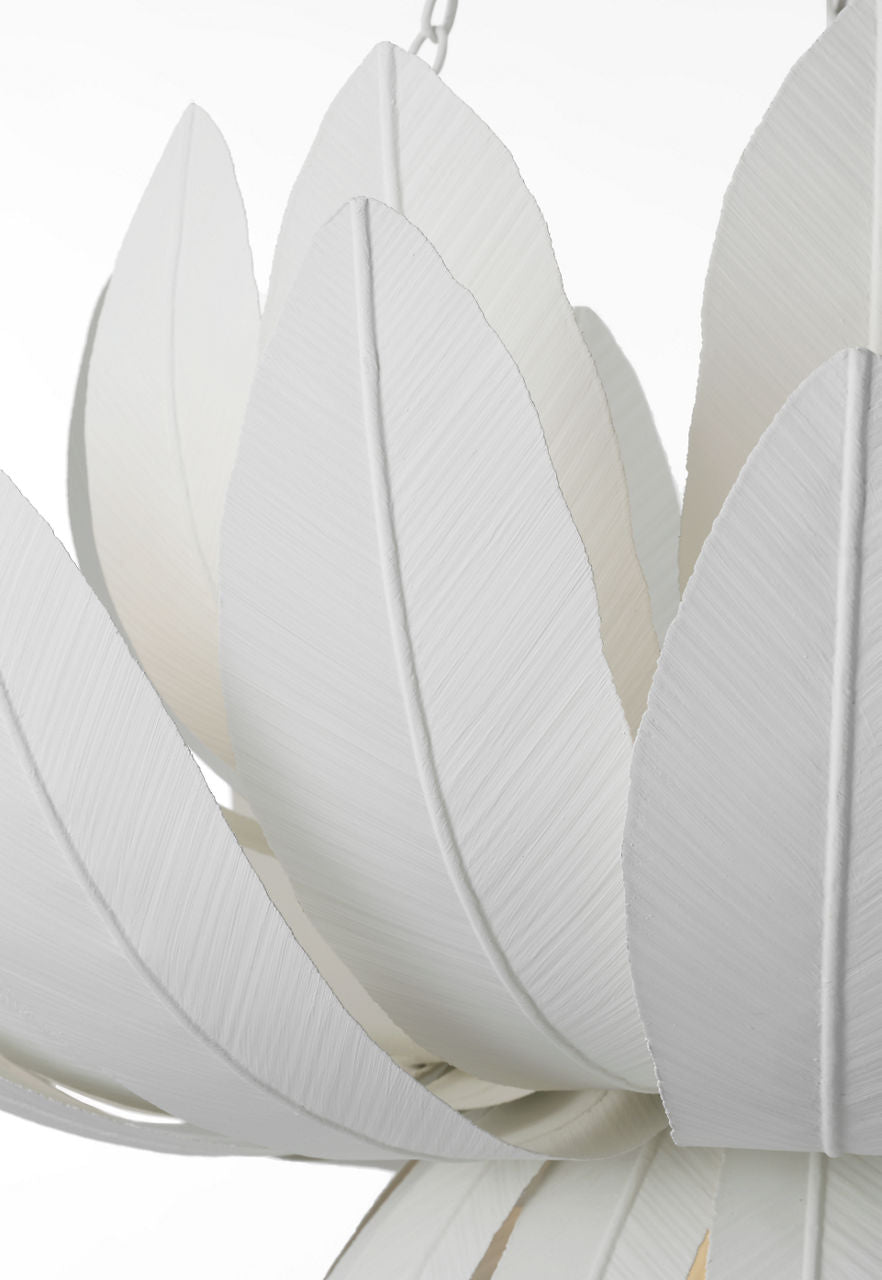 Sinclair 34" Sculpted Chandelier | Plaster White
