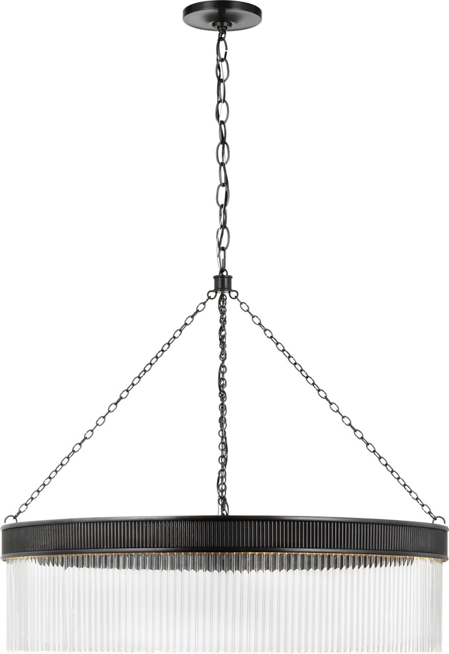Menil Large Chandelier | Bronze | Crystal Rods
