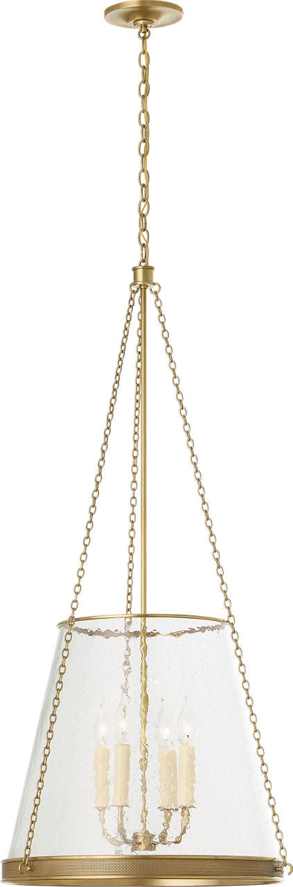 Reese 18" Pendant | Soft Brass | Clear Restoration Glass