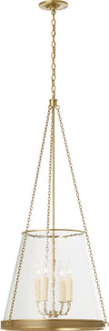 Reese 18" Pendant | Soft Brass | Clear Restoration Glass