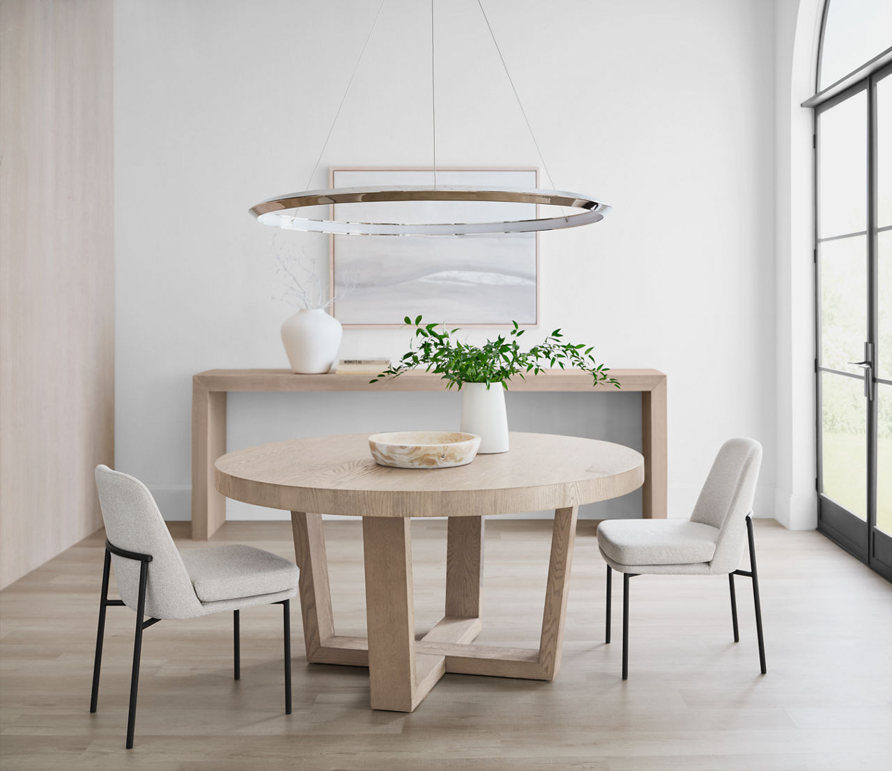 Encircle 48" Ring Chandelier | Polished Nickel