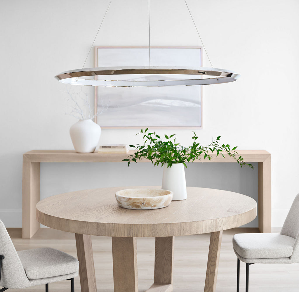 Encircle 48" Ring Chandelier | Polished Nickel