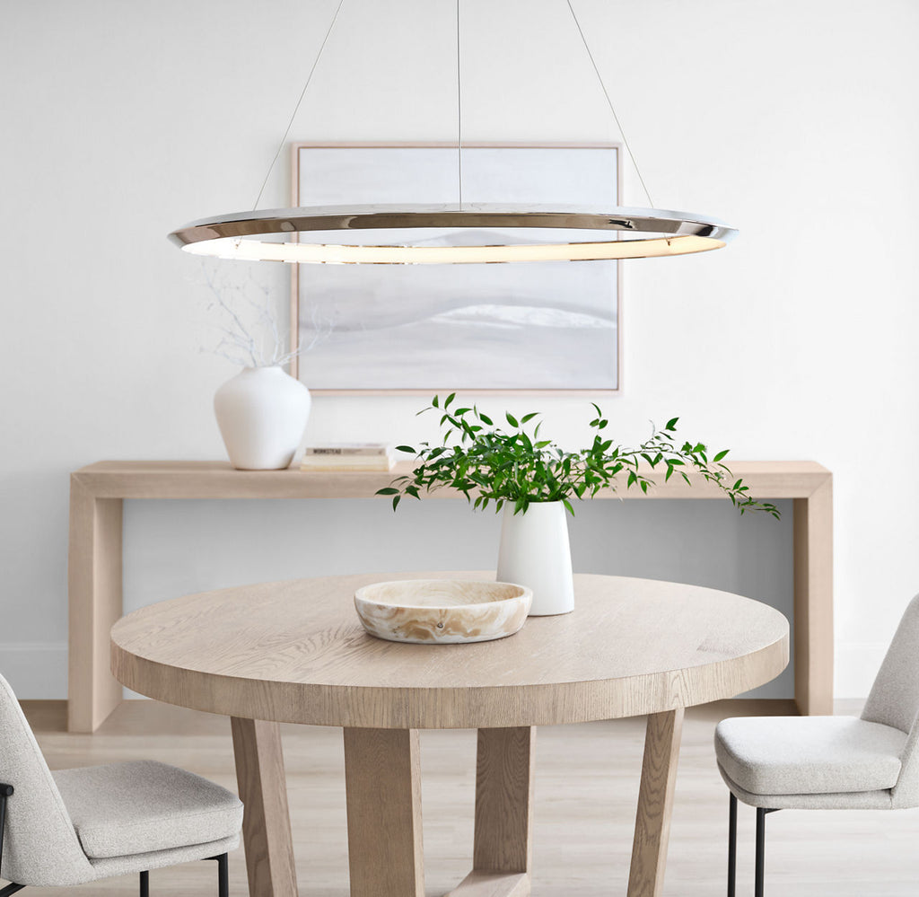 Encircle 48" Ring Chandelier | Polished Nickel