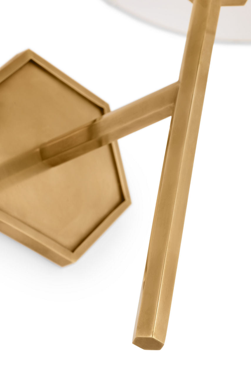 Olivier Medium Sconce | Hand-Rubbed Antique Brass | Linen Shade