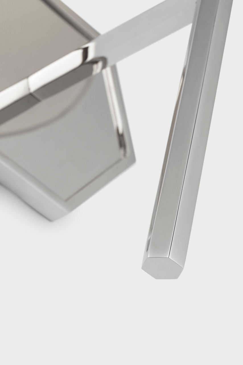 Olivier Medium Sconce | Polished Nickel | Linen Shade