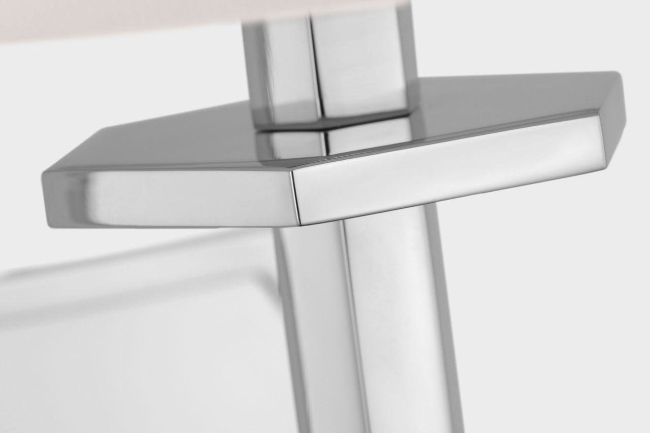 Olivier Medium Sconce | Polished Nickel | Linen Shade
