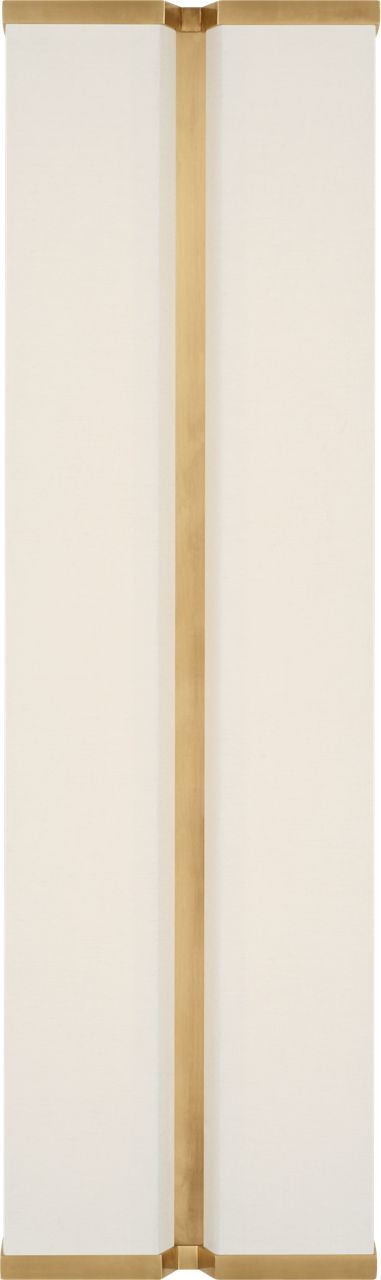 Vernet 18" Sconce | Hand-Rubbed Antique Brass and Linen