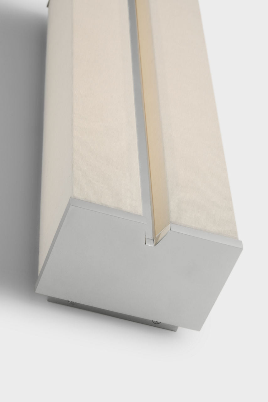 Vernet 18" Sconce | Polished Nickel and Linen
