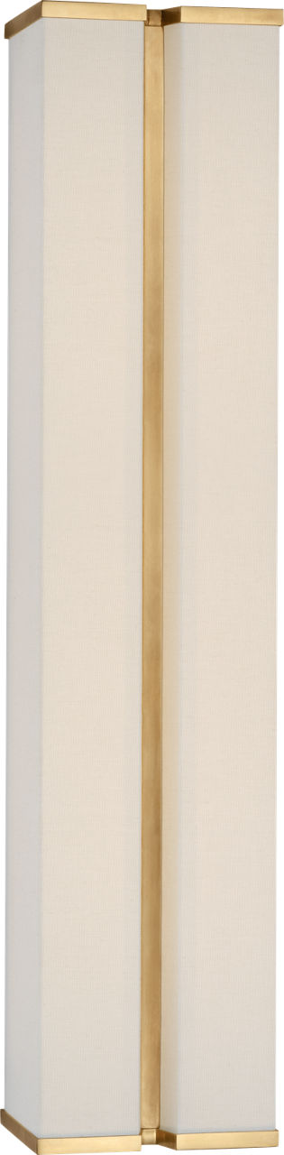 Vernet 24" Sconce | Hand-Rubbed Antique Brass and Linen