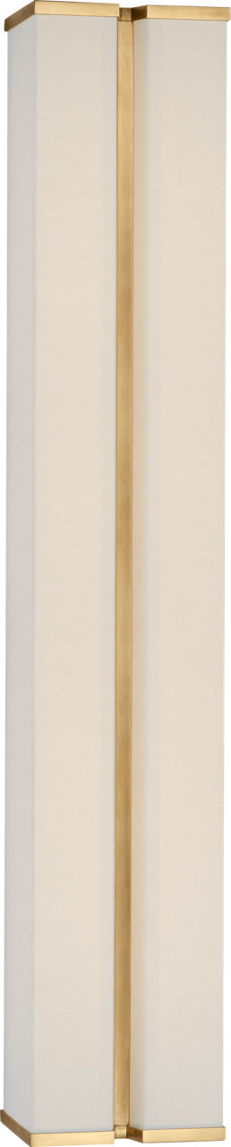 Vernet 30" Sconce | Hand-Rubbed Antique Brass and Linen