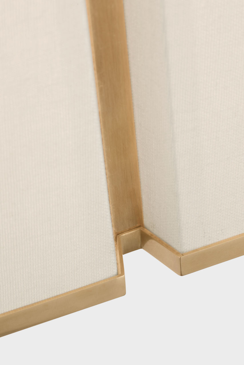 Vernet 30" Sconce | Hand-Rubbed Antique Brass and Linen