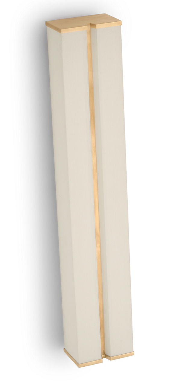 Vernet 30" Sconce | Hand-Rubbed Antique Brass and Linen