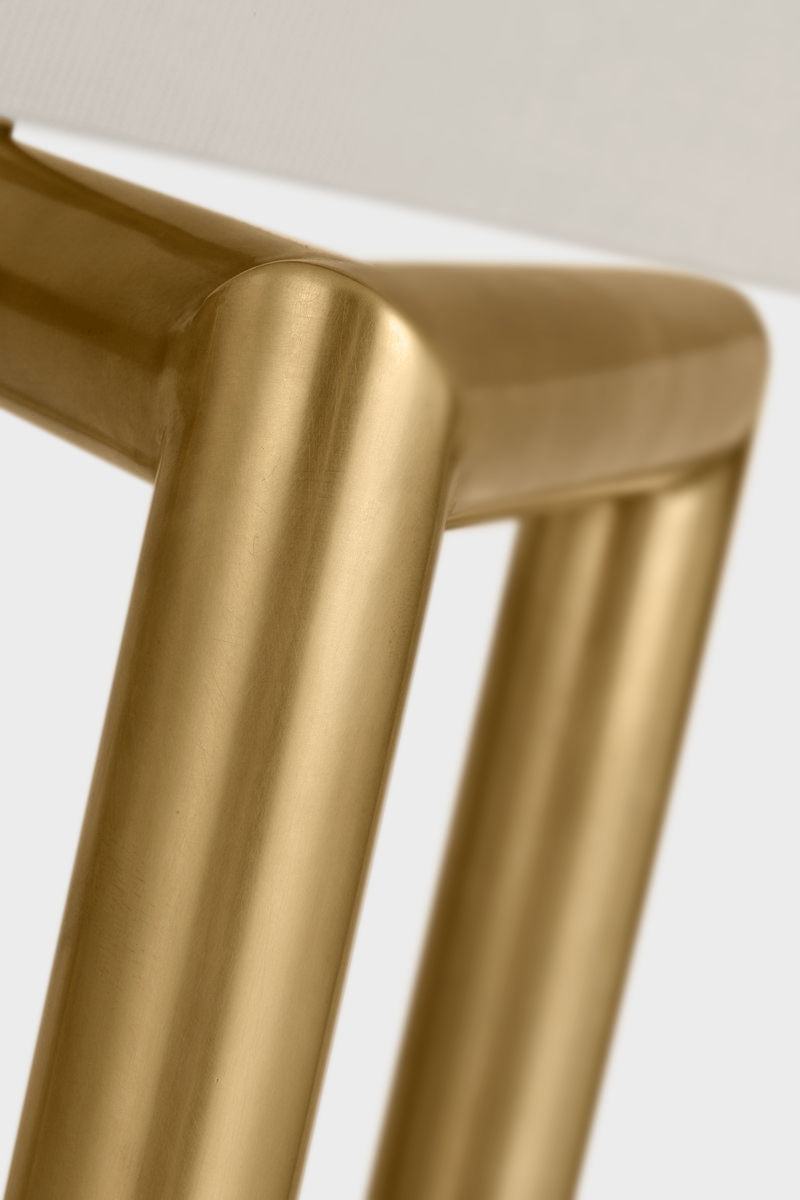 Concorde Large Table Lamp | Hand-Rubbed Antique Brass | Linen Shade