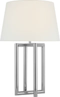 Concorde Large Table Lamp | Polished Nickel | Linen Shade