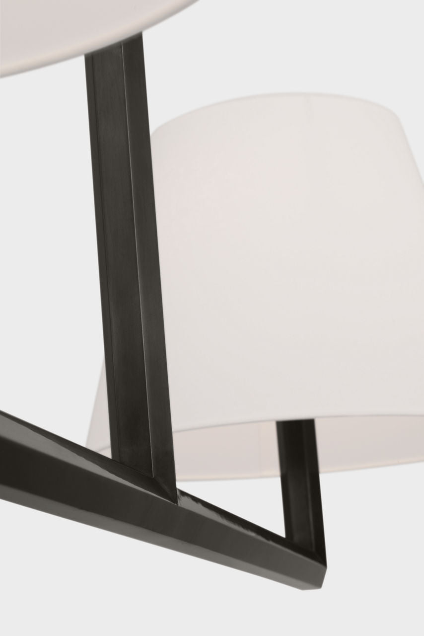 Olivier 65" Linear Chandelier | Bronze | Linen Shade