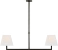 Olivier 65" Linear Chandelier | Bronze | Linen Shade