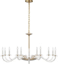 Brigitte Grande Chandelier | Clear Glass and Hand-Rubbed Antique Brass
