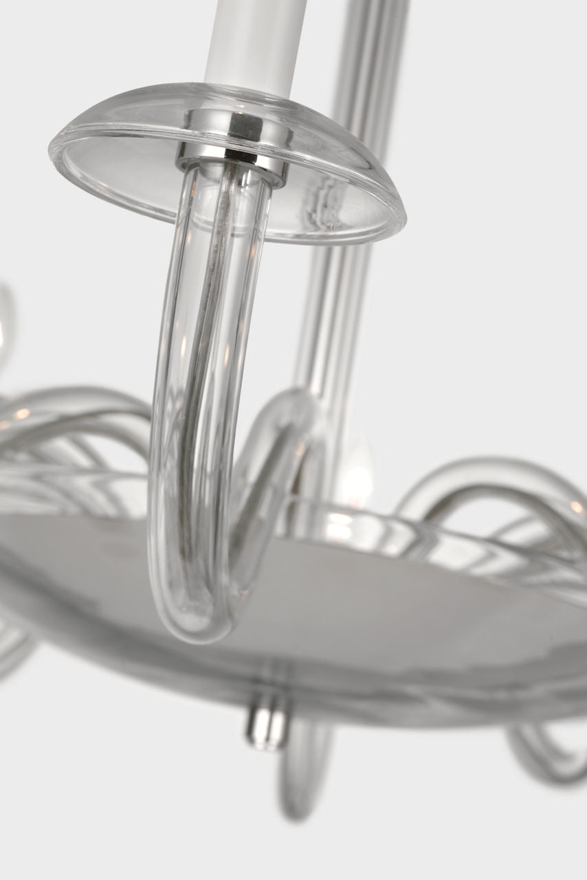 Brigitte Grande Chandelier | Clear Glass and Polished Nickel