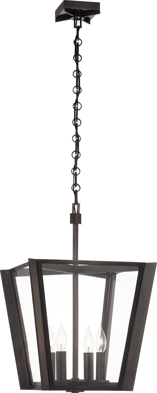 Palais 15" Lantern | Bronze | Clear Glass