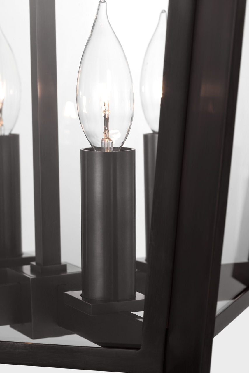 Palais 15" Lantern | Bronze | Clear Glass