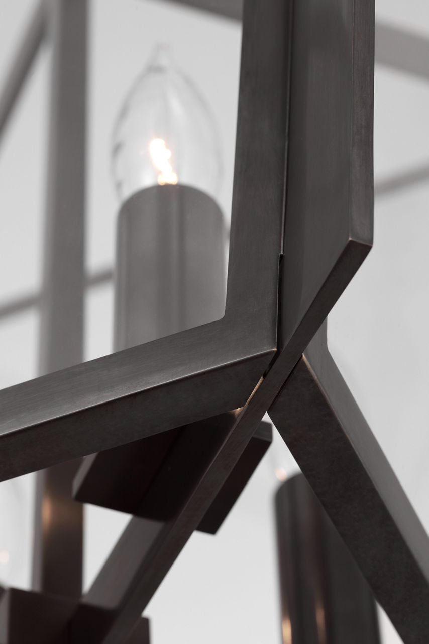 Palais 15" Lantern | Bronze | Clear Glass