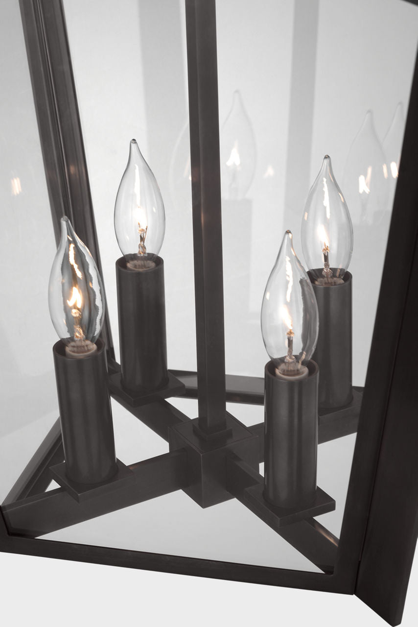 Palais 15" Lantern | Bronze | Clear Glass