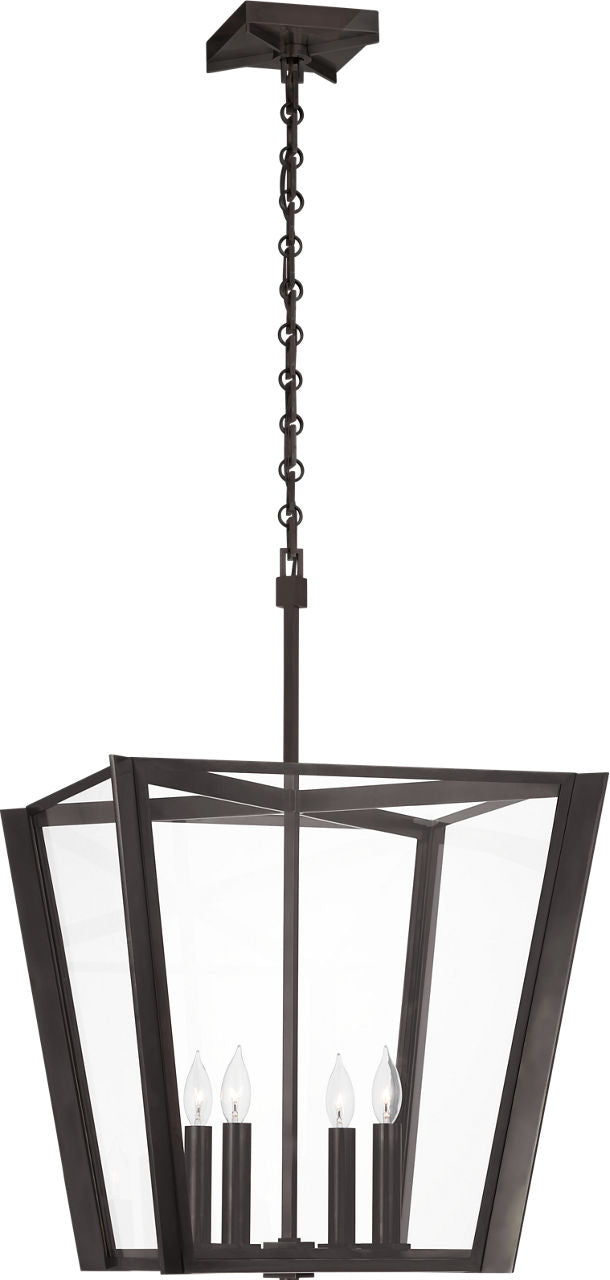 Palais 20" Lantern | Bronze | Clear Glass