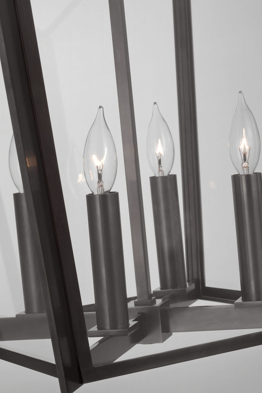 Palais 20" Lantern | Bronze | Clear Glass