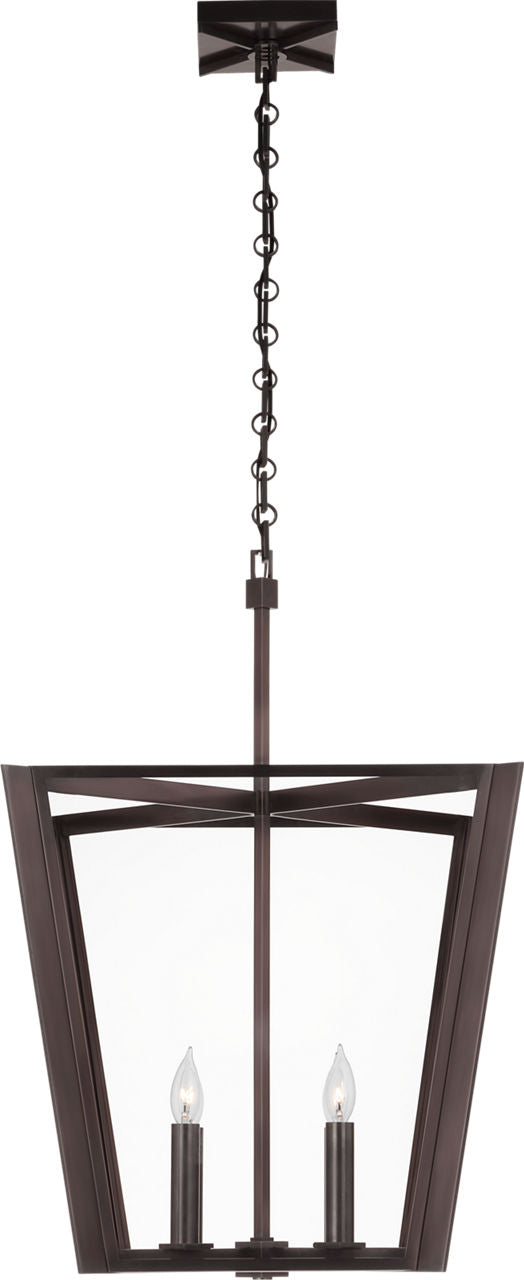 Palais 20" Lantern | Bronze | Clear Glass