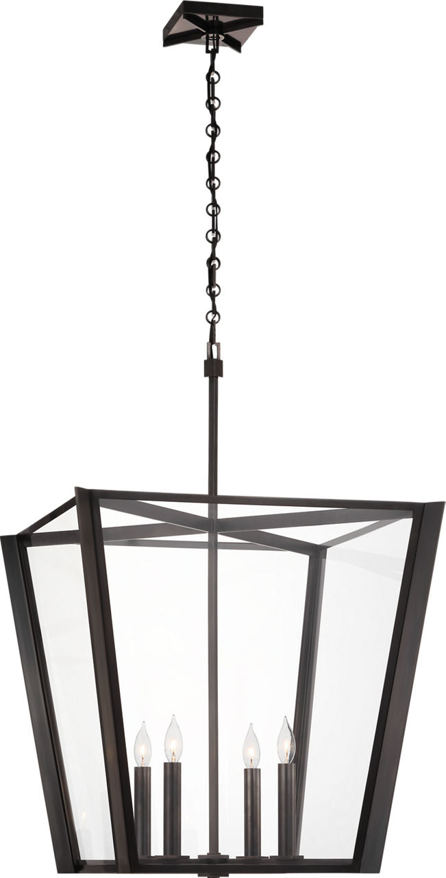 Palais 25" Lantern | Bronze | Clear Glass