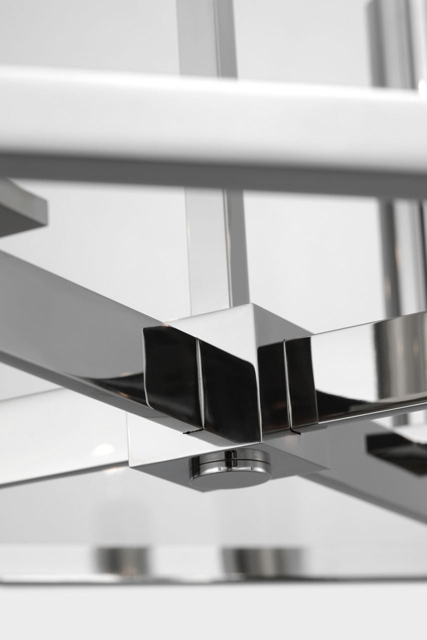 Palais 25" Lantern | Polished Nickel | Clear Glass