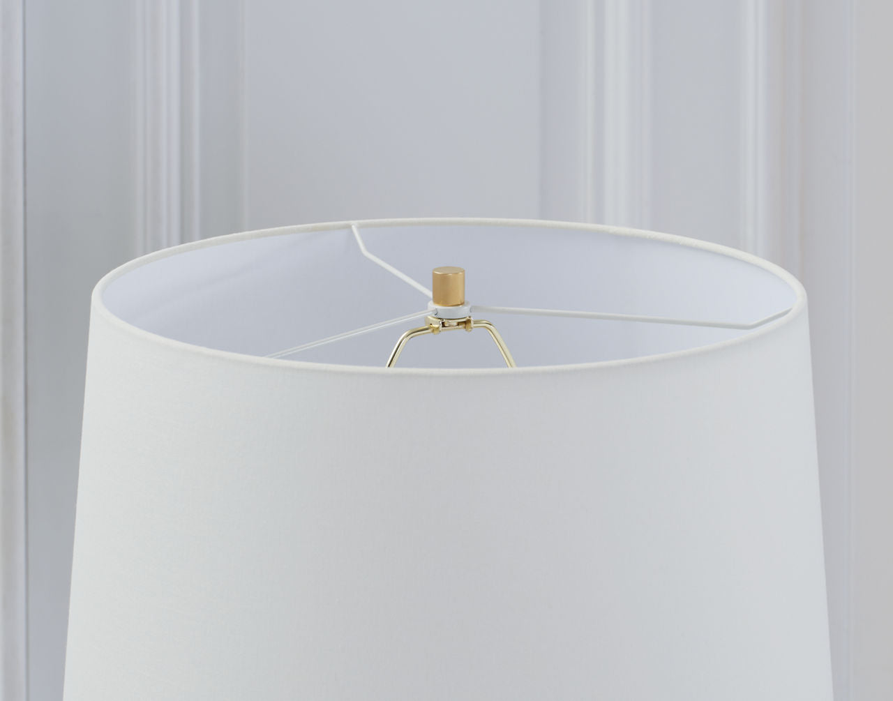 Cadmus Medium Adjustable Floor Lamp | Antique Brass | Linen Shade