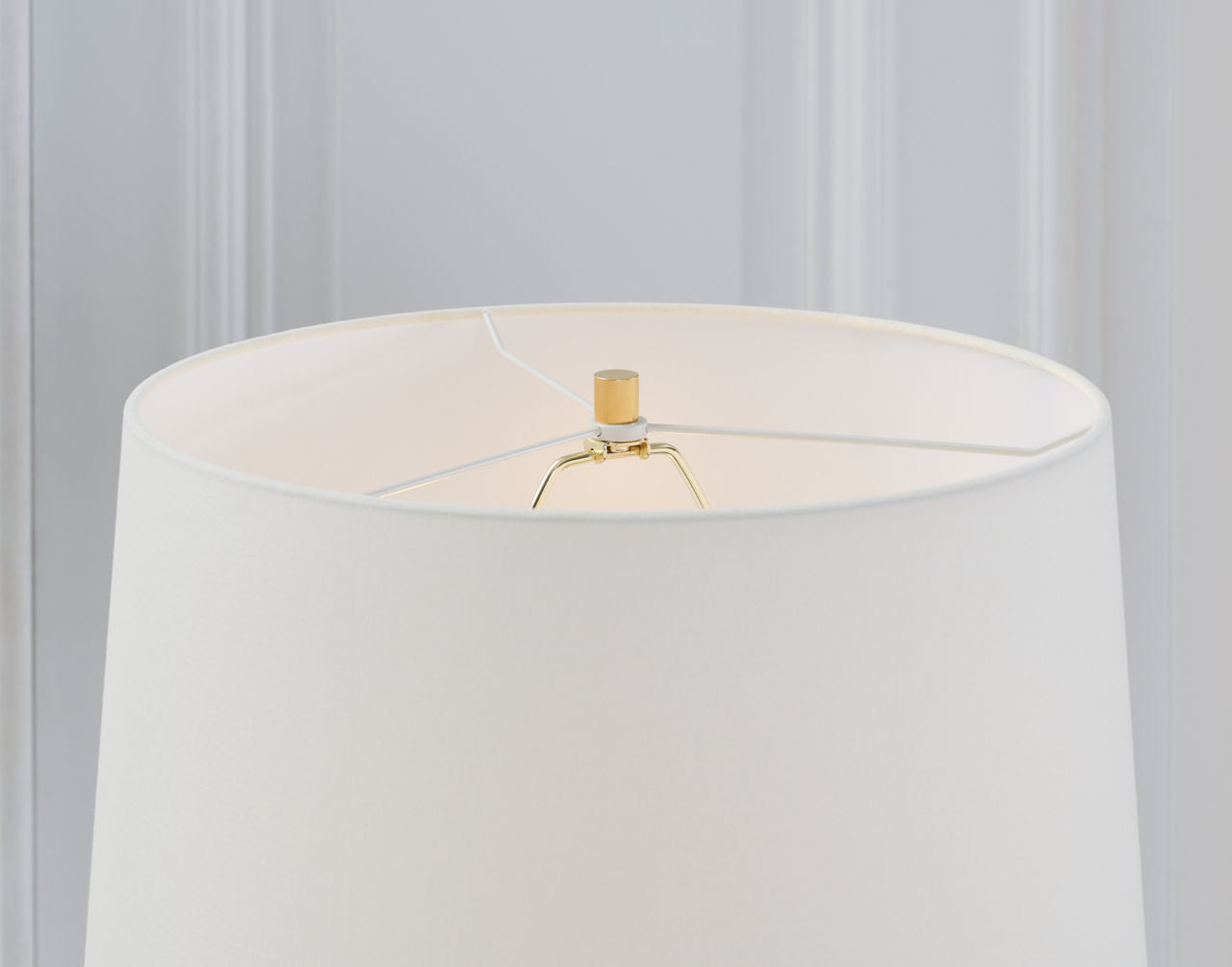 Cadmus Medium Adjustable Floor Lamp | Antique Brass | Linen Shade