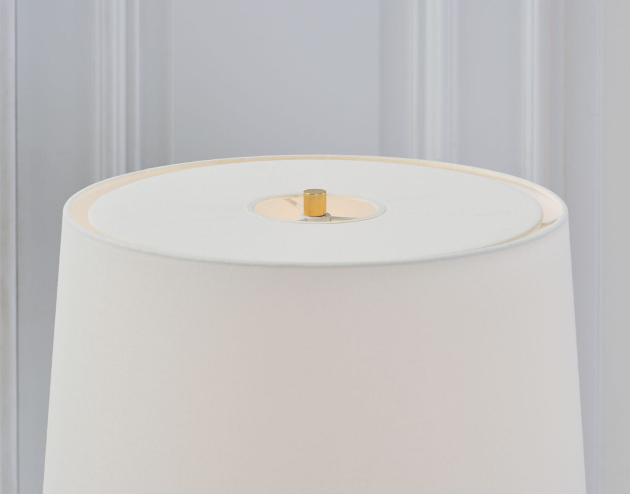 Cadmus Medium Adjustable Floor Lamp | Antique Brass | Linen Shade