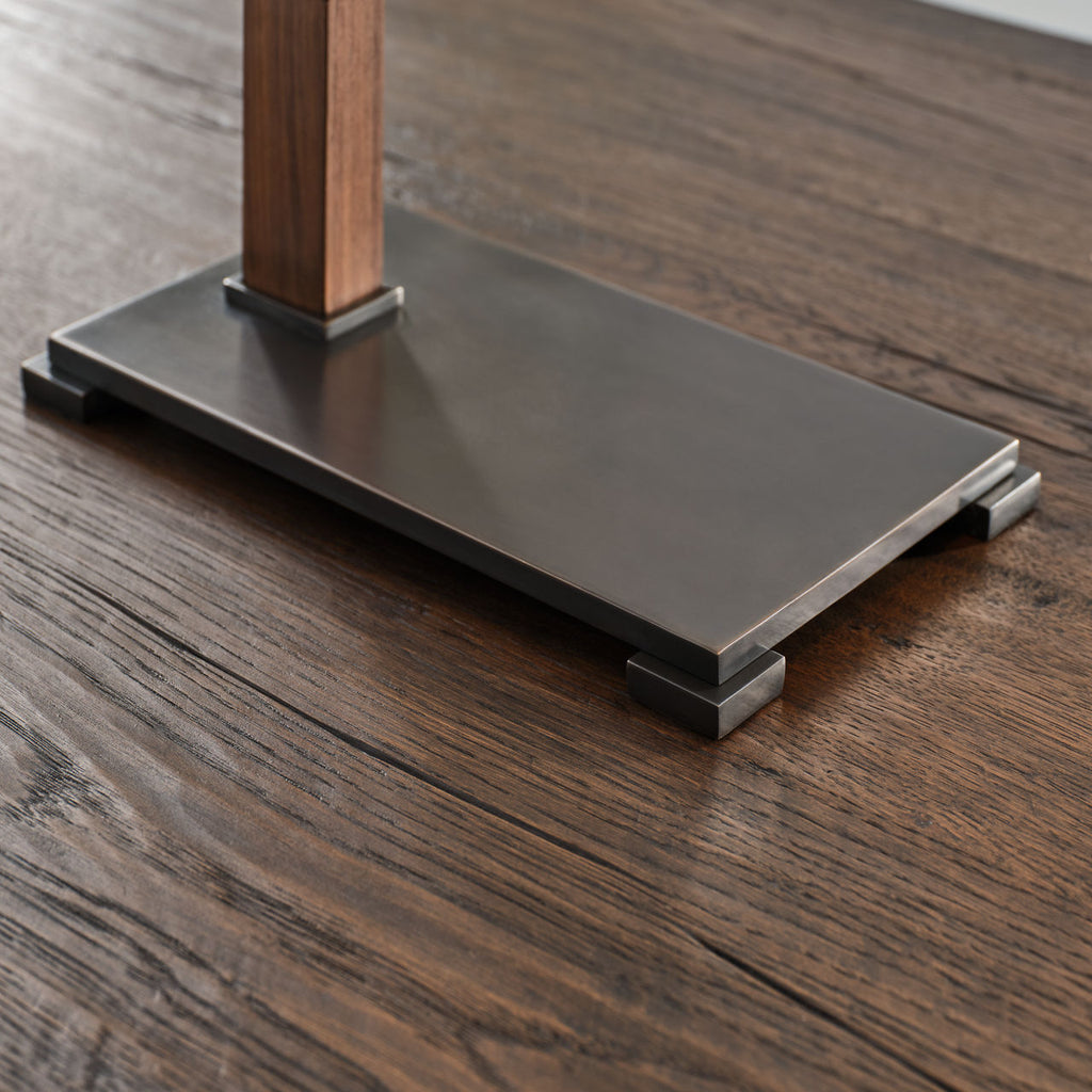 Copse Medium Pharmacy Desk Lamp | Bronze and Dark Walnut