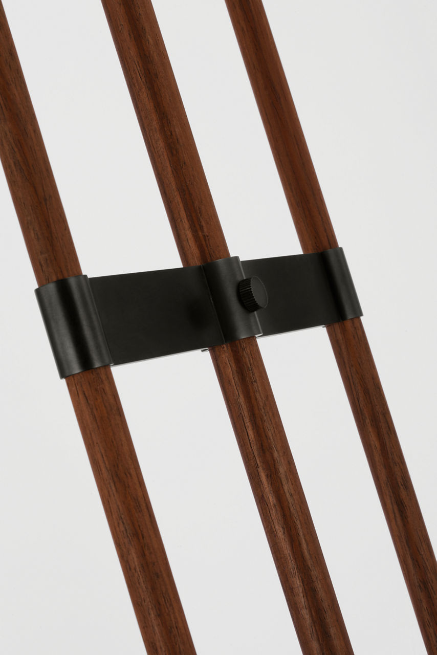 Alda 57" Adjustable Floor Lamp | Bronze and Dark Walnut | Linen Shade