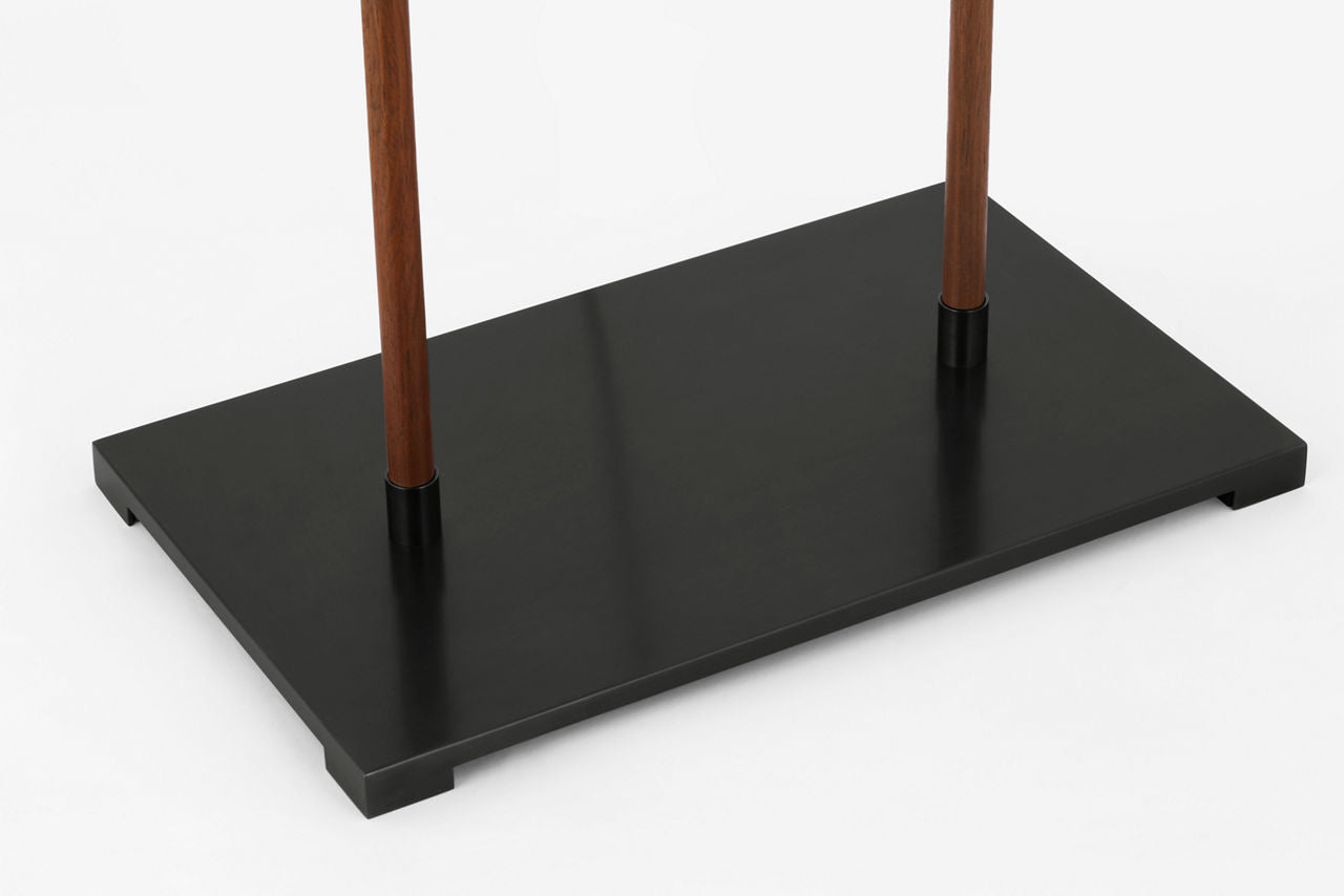 Alda 57" Adjustable Floor Lamp | Bronze and Dark Walnut | Linen Shade