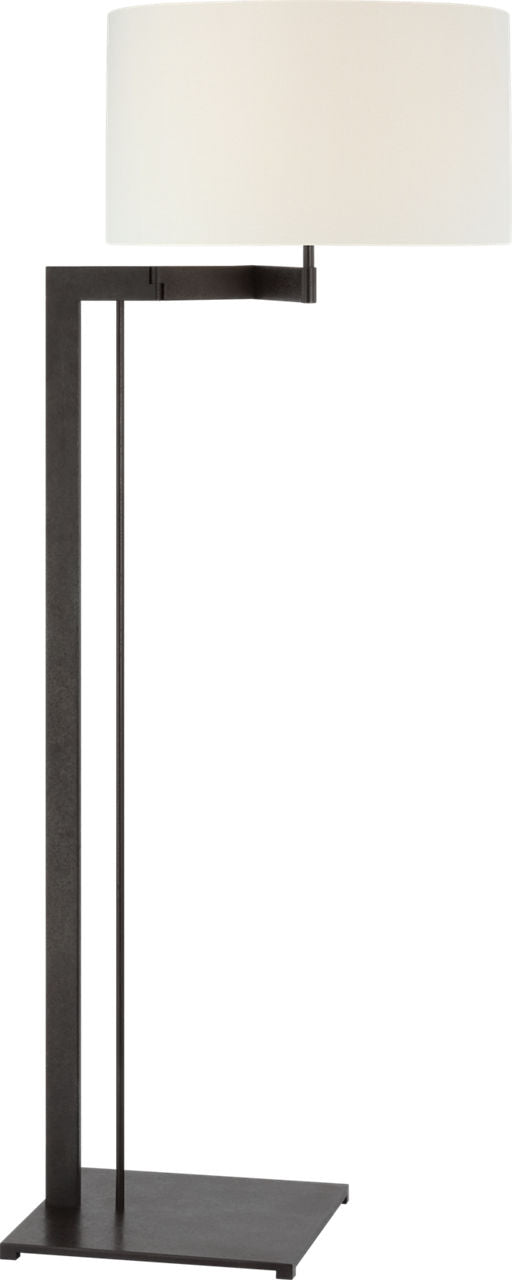Amell 55" Articulating Floor Lamp | Warm Iron | Linen Shade