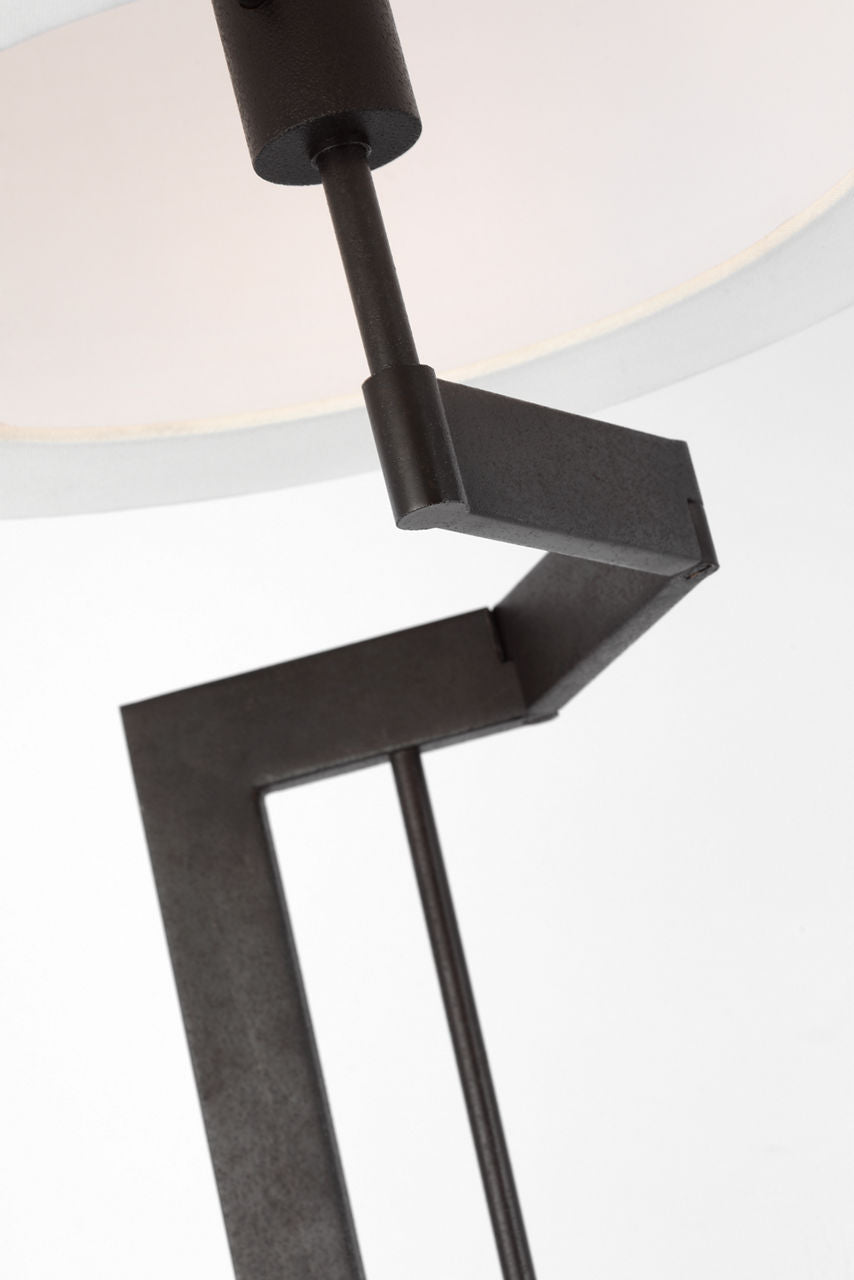 Amell 55" Articulating Floor Lamp | Warm Iron | Linen Shade