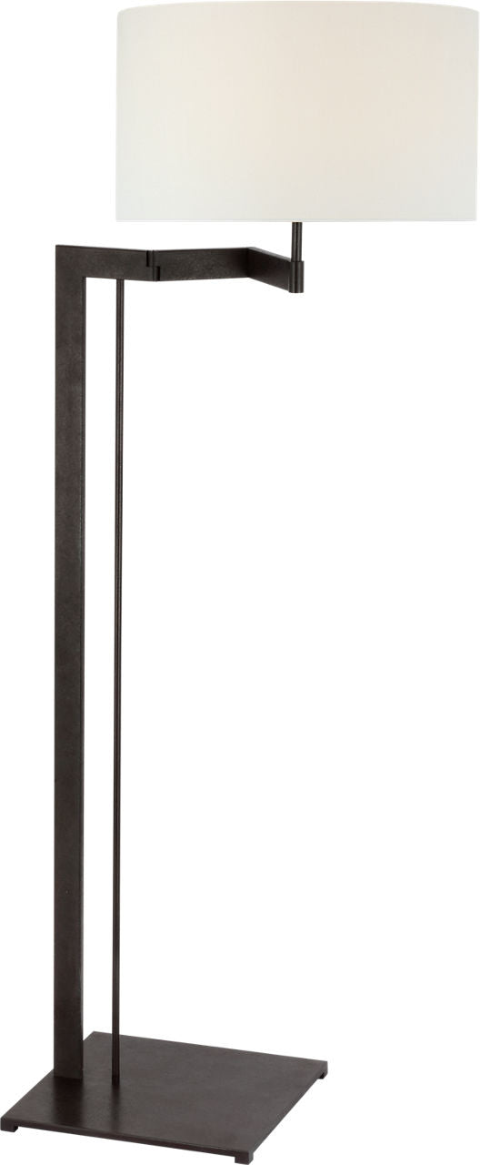 Amell 55" Articulating Floor Lamp | Warm Iron | Linen Shade