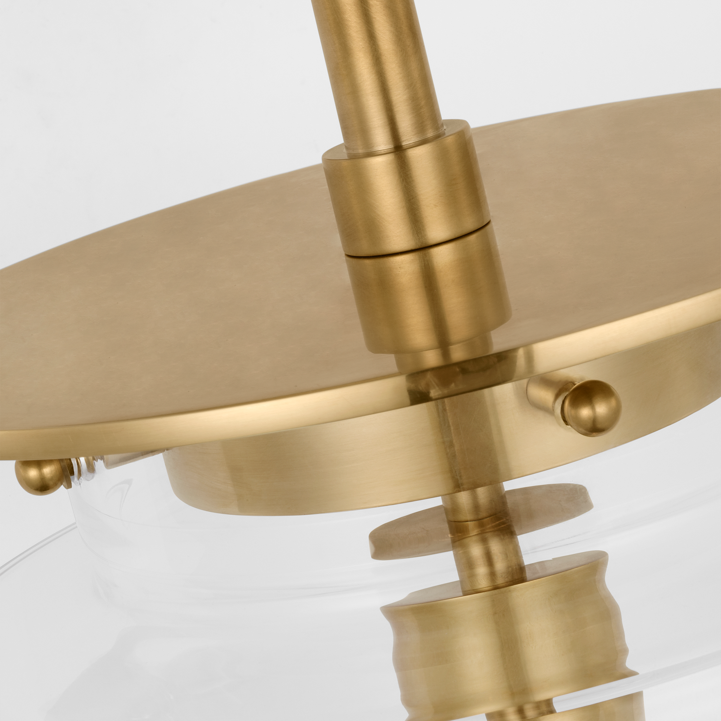 Elias 23" Sconce | Antique-Burnished Brass | Clear Glass