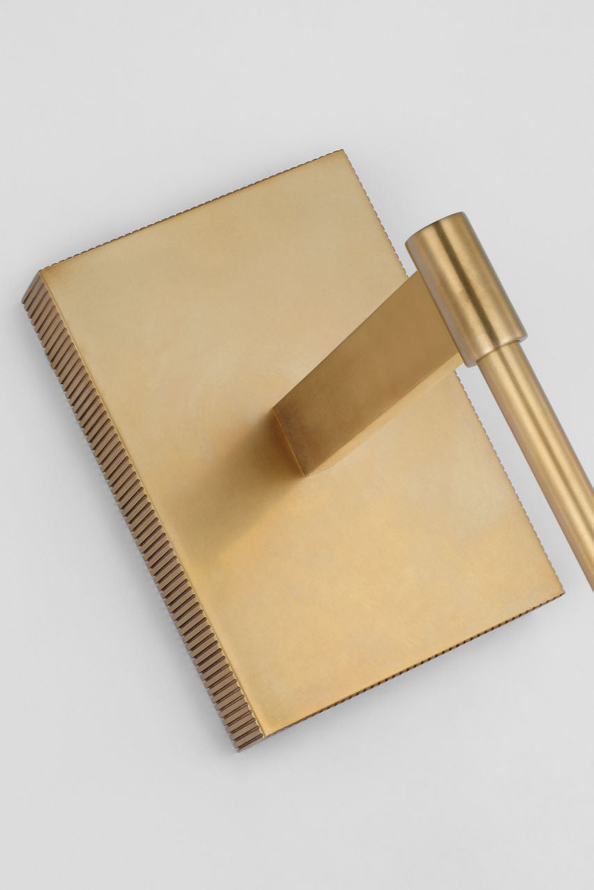 Elias 23" Sconce | Antique-Burnished Brass | Clear Glass