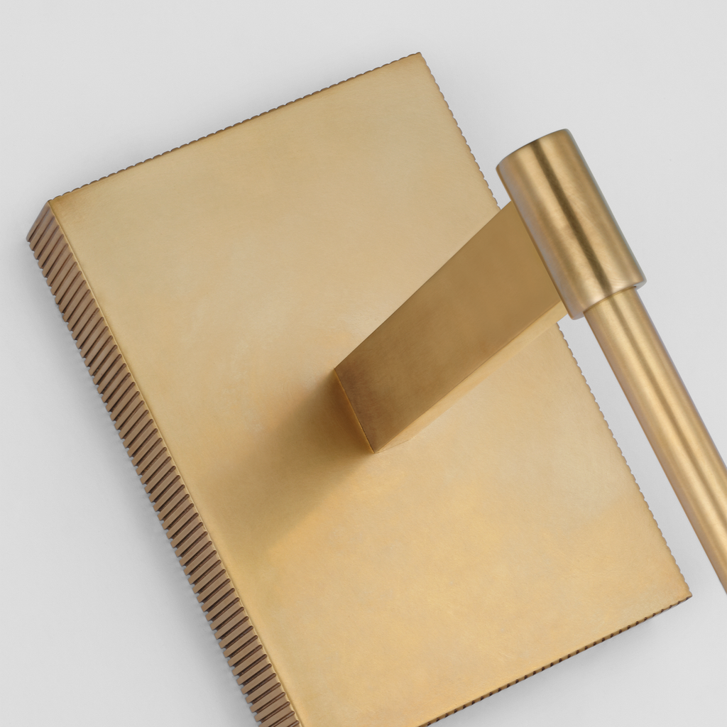 Elias 23" Sconce | Antique-Burnished Brass | Clear Glass