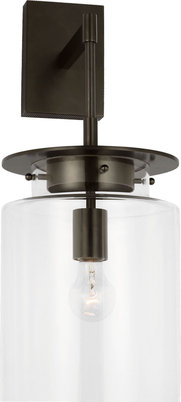 Elias 23" Sconce | Bronze | Clear Glass